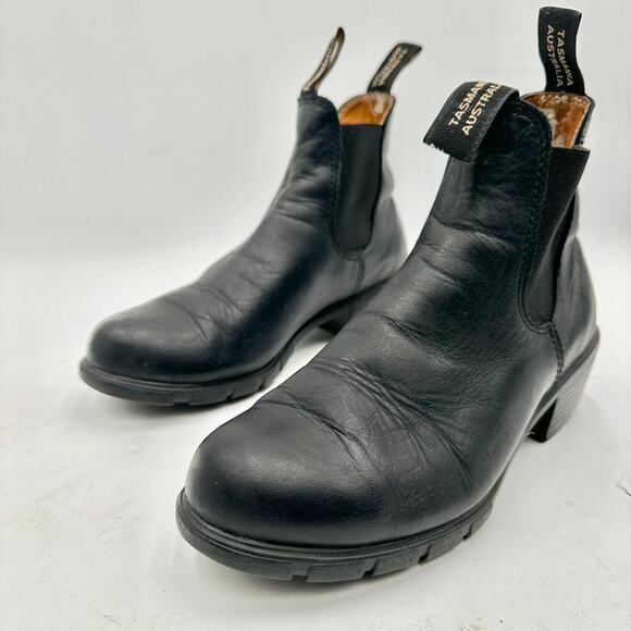 Blundstone Heeled Classic Black Chelsea Boots Leather Women’s 7 - Picture 2 of 9
